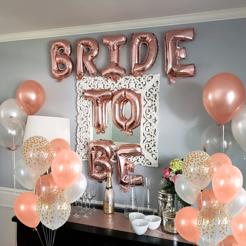 Bridal Shower Decoration Theme Set| Rose Gold and White