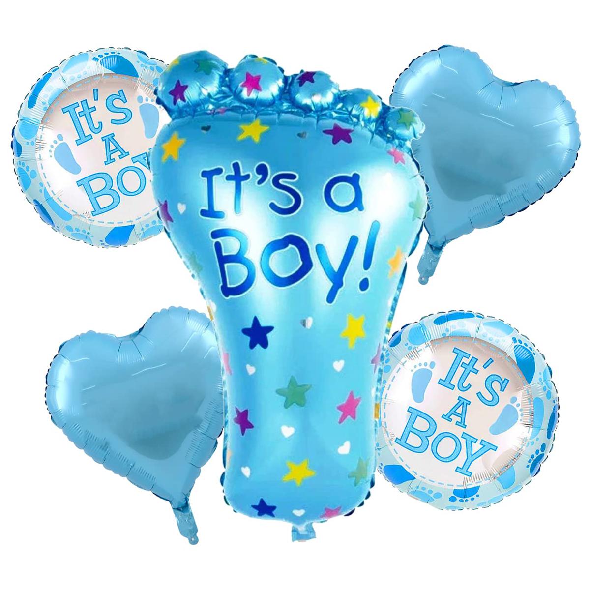 It’s a Boy! 5-Piece Baby Shower Foil Balloon Set