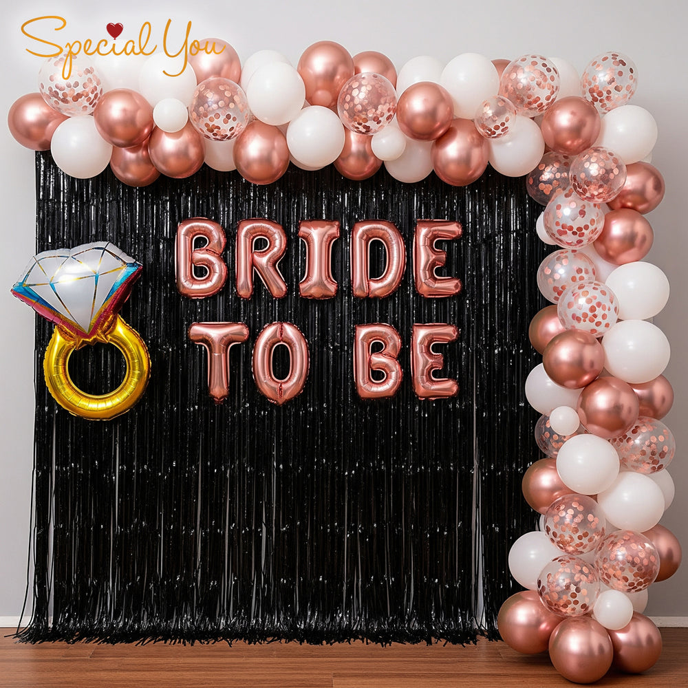 Bridal Shower Decoration Theme Set | Rose Gold and White