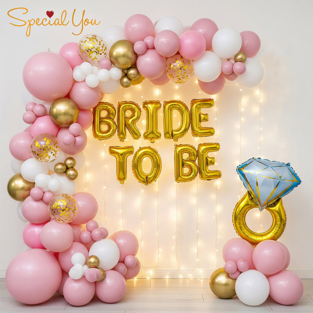 Bridal Shower Decoration Theme Set | Pink and Golden
