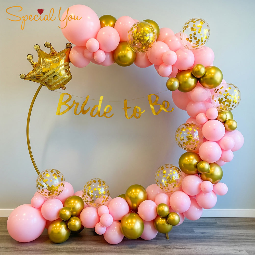 Bridal Shower Decoration Theme Set | Pink and Golden