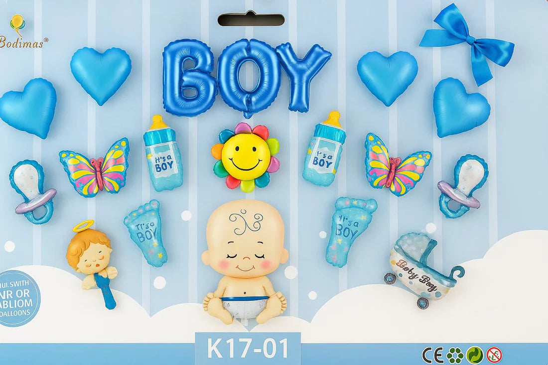 It’s a Boy! 17-Piece Baby Shower Decoration Theme Set