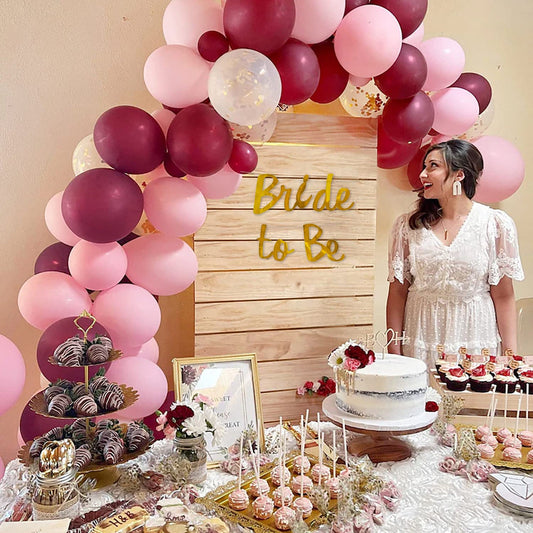 Bridal Shower Decoration Theme Set | White Red and Pink