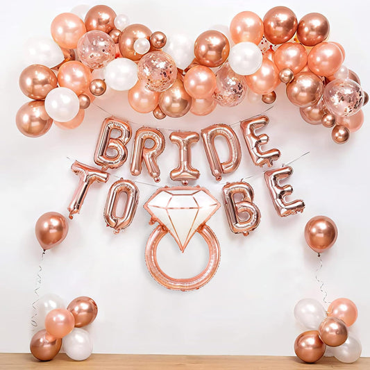 Bridal Shower Decoration Theme Set | Rose Gold and White