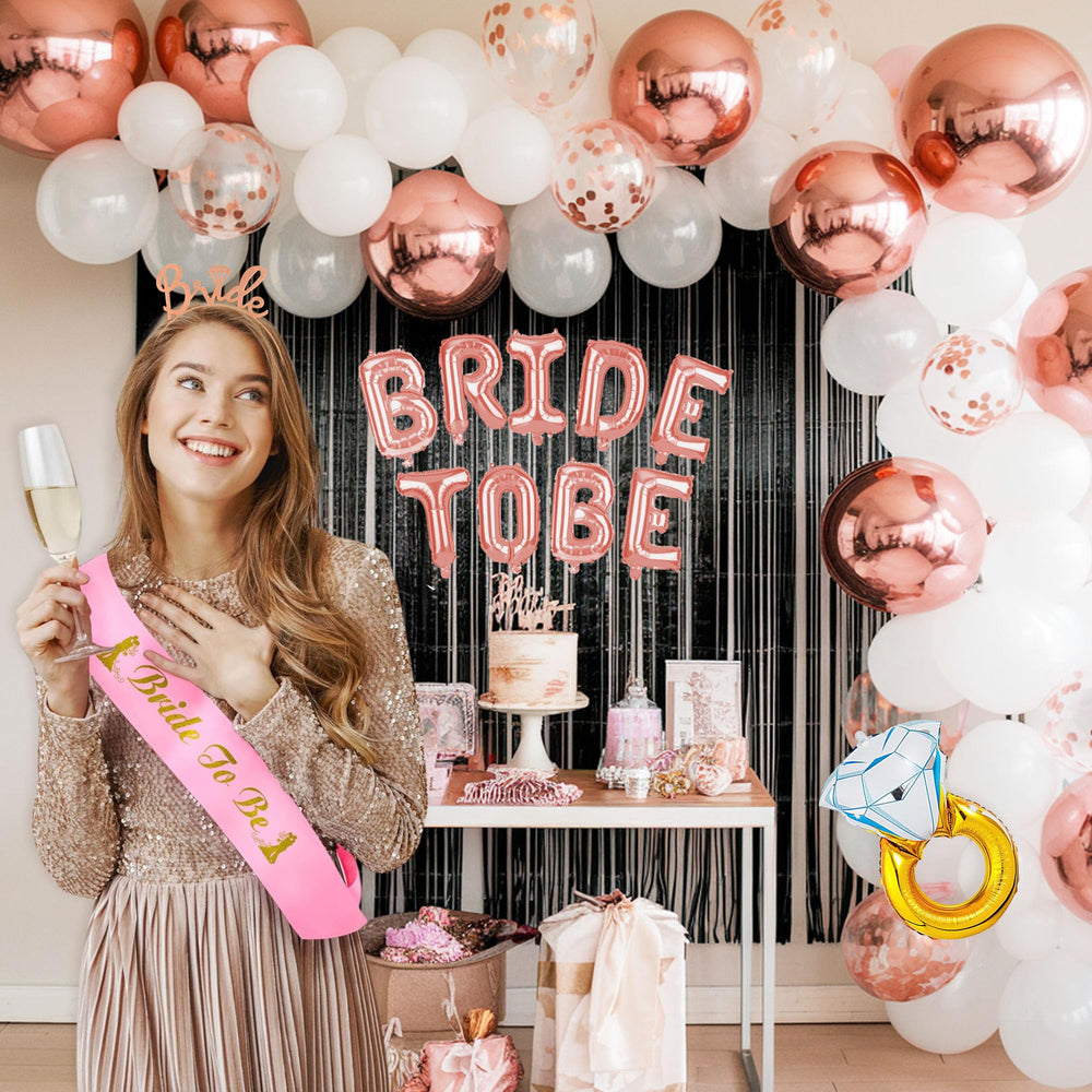 Bridal Shower Decoration Theme Set | Rose Gold and White