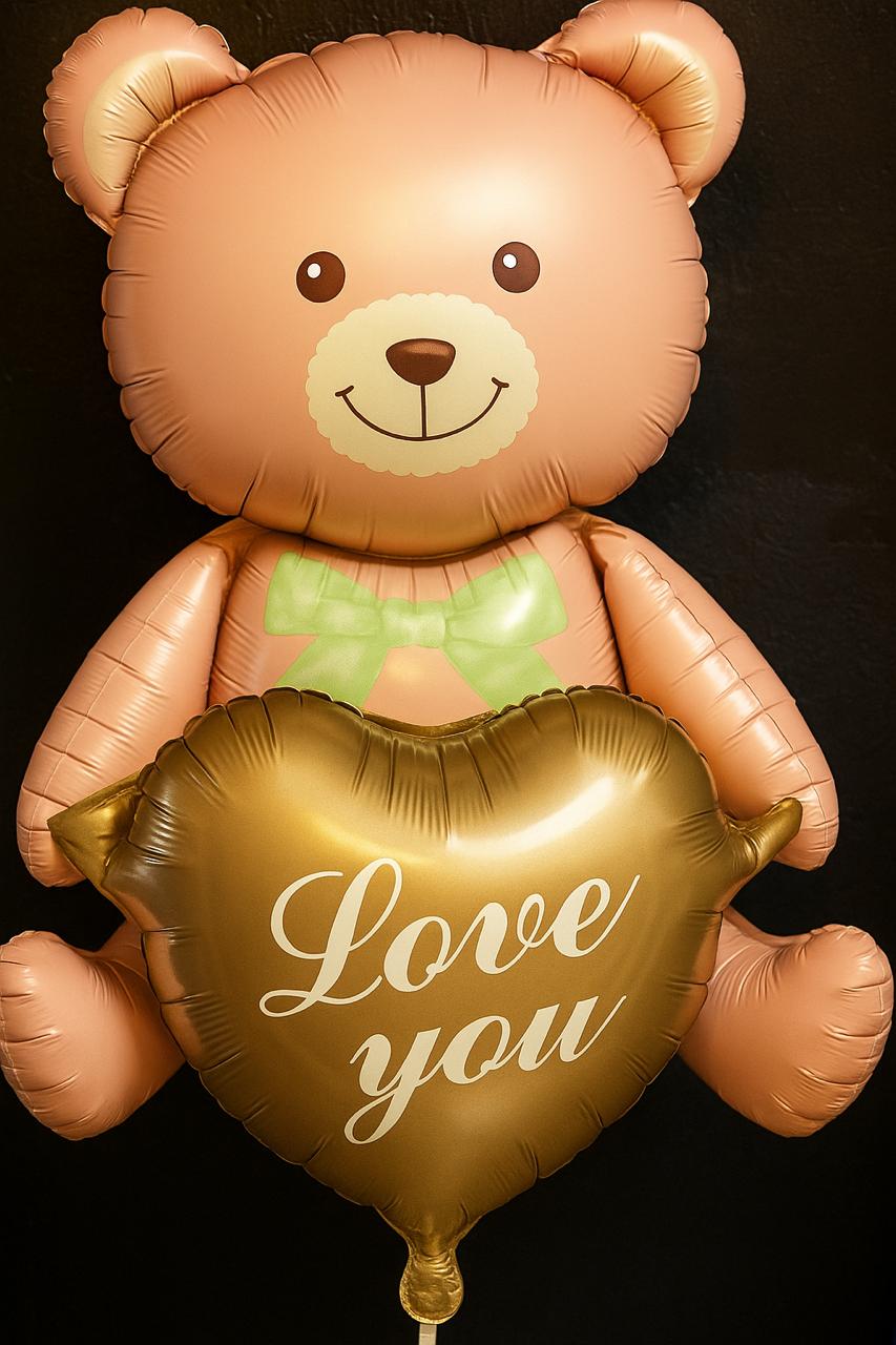 Extra Large Love You Teddy Bear Foil Balloon 98 x 72 cm