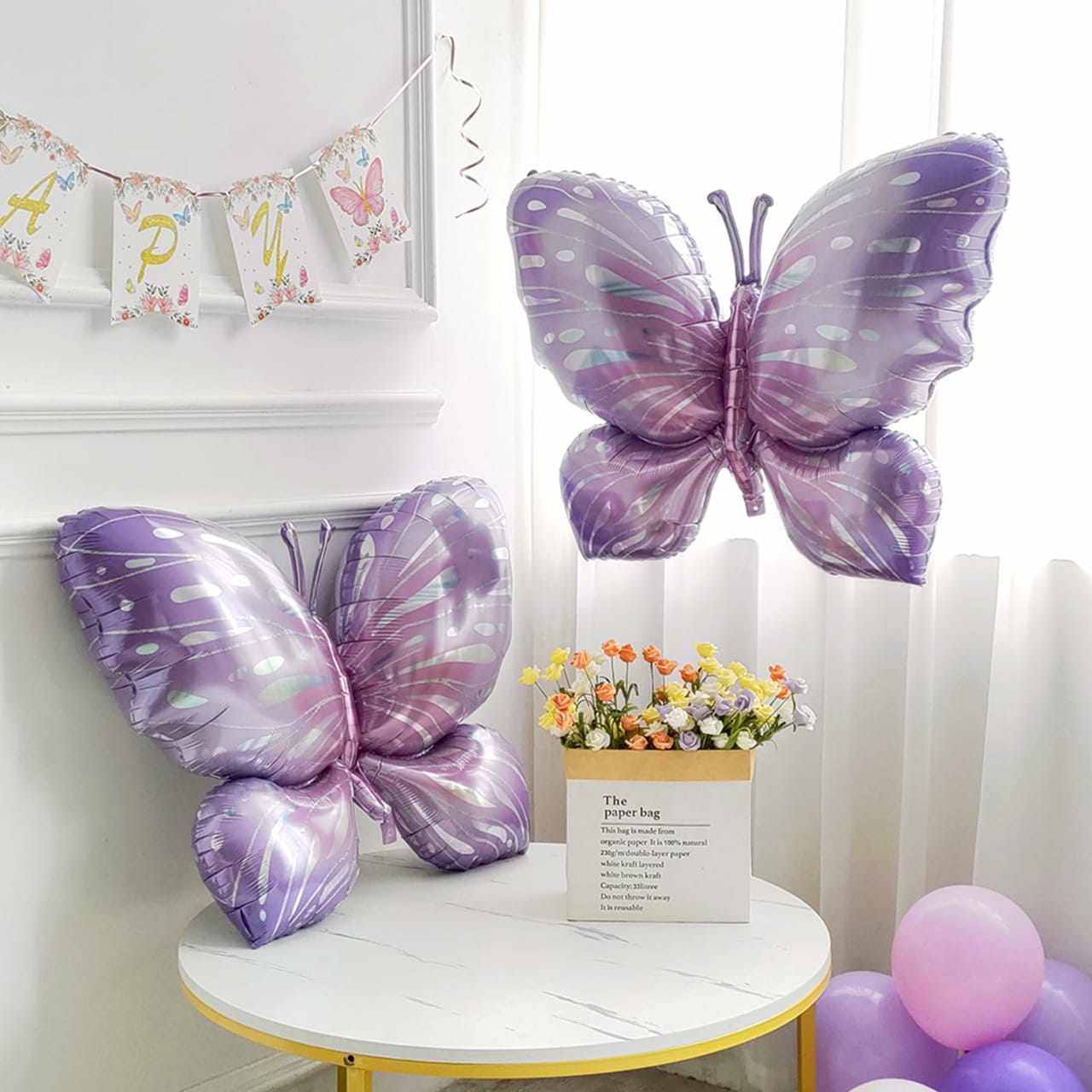Extra Large Butterfly Foil Balloon 92 x 78 cm