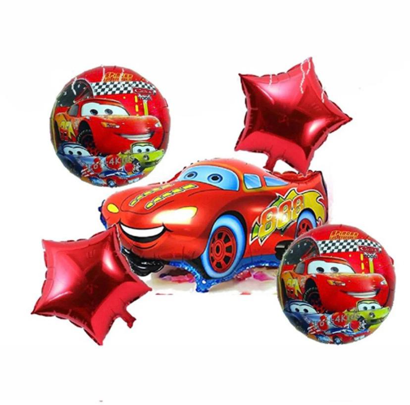 5 Pcs McQueen Car Foil Balloon Set