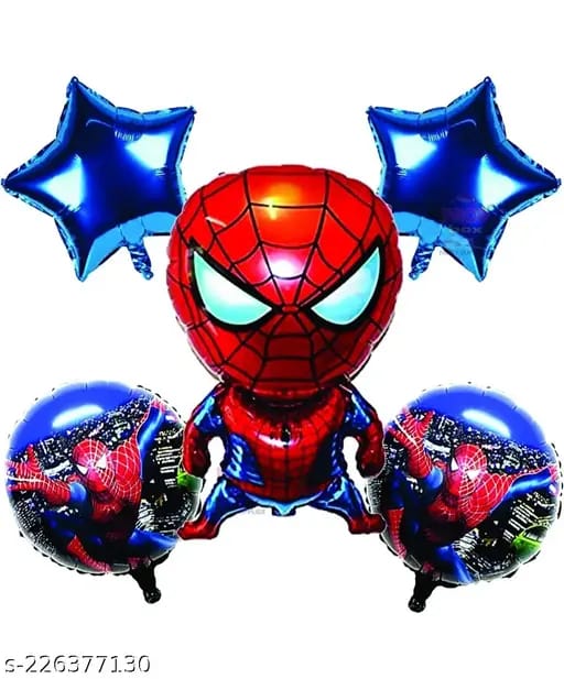 5 Pcs Spiderman Foil Balloons Set